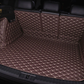 Coffee Full Cargo Trunk mat/liner, partial for Honda, BMW, Ford, VOLVO, Nissan, Hyundai, Jeep aerial view. angled