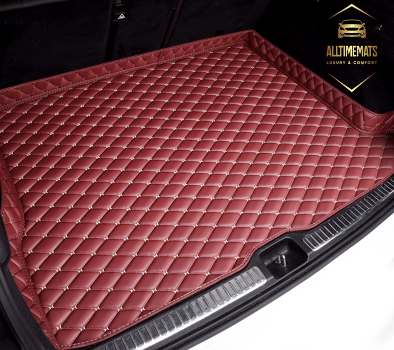 Wine Red Partial Cargo Trunk mat/liner, partial for Honda, BMW, Ford, VOLVO, Nissan, Hyundai, Jeep aerial view #2