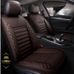 Deluge Coffee leather car seat covers for honda, hyundai, nissan, ford, toyota, chevy, jeep, dodge front row without cushions