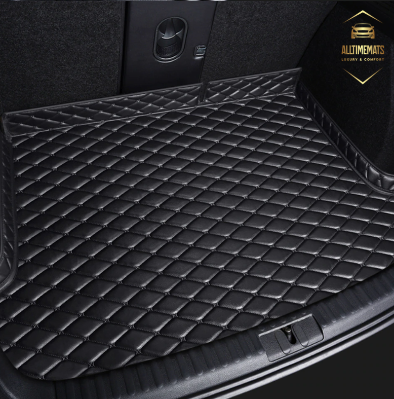 Black Cargo Trunk mat/liner, partial for Honda, BMW, Ford, VOLVO, Nissan, Hyundai, Jeep aerial view