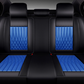 Black/Blue leather car seat covers for honda, hyundai, nissan, ford, toyota, chevy, jeep, dodge back row