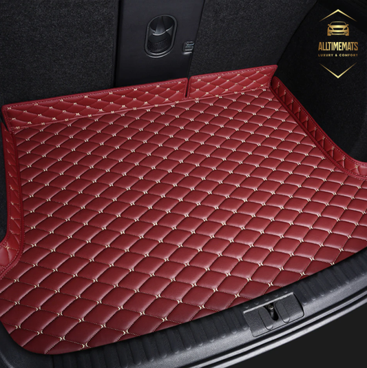 Wine Red Partial Cargo Trunk mat/liner, partial for Honda, BMW, Ford, VOLVO, Nissan, Hyundai, Jeep aerial view