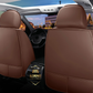Supreme brown leather car seat covers for honda, hyundai, nissan, ford, toyota, chevy, jeep, dodge front row back view