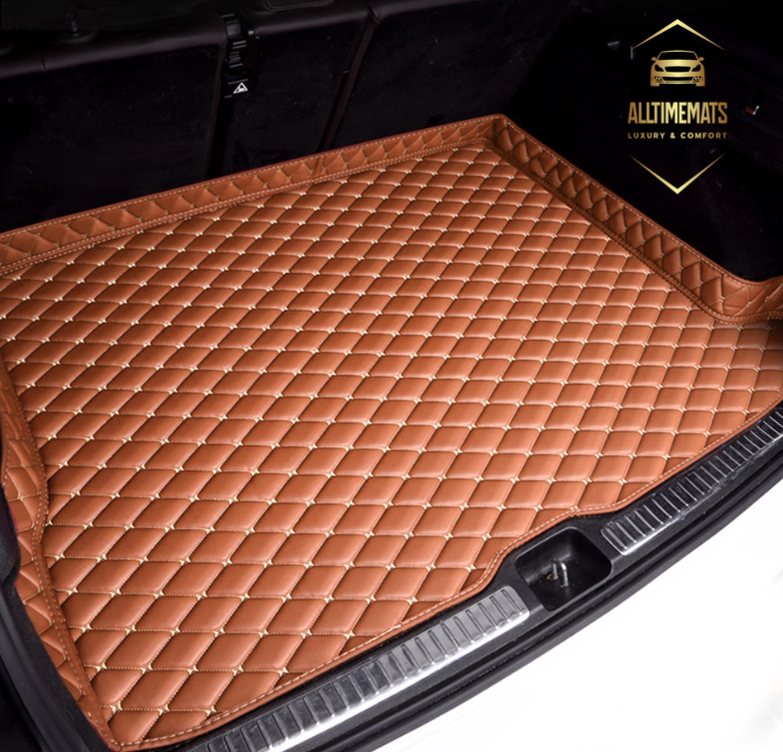 Brown Partial Cargo Trunk mat/liner, partial for Honda, BMW, Ford, VOLVO, Nissan, Hyundai, Jeep aerial view #2