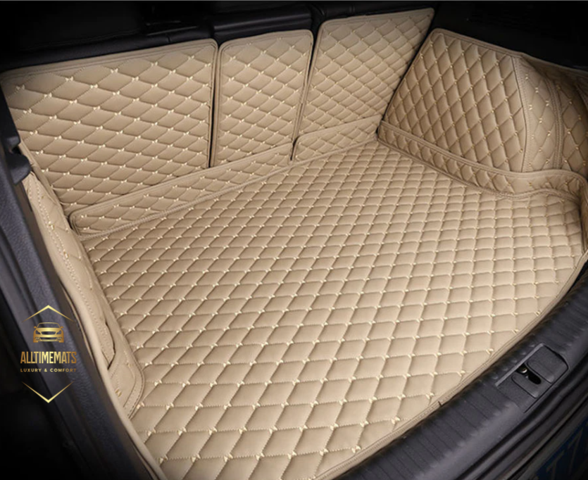 Cream Full Cargo Trunk mat/liner, partial for Honda, BMW, Ford, VOLVO, Nissan, Hyundai, Jeep angled