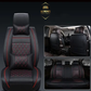 Luxury Black/Red leather car seat covers for honda, hyundai, nissan, ford, toyota, chevy, jeep, dodge front row ful view